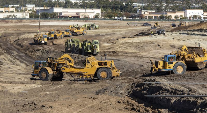 Yard Sloping in Progress